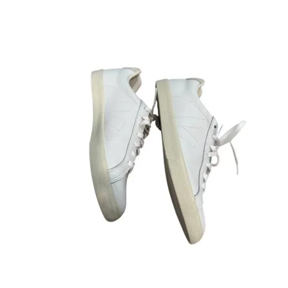 EUC VEJA Esplar Women's White Leather Sneakers Size 9 - Picture 8 of 10